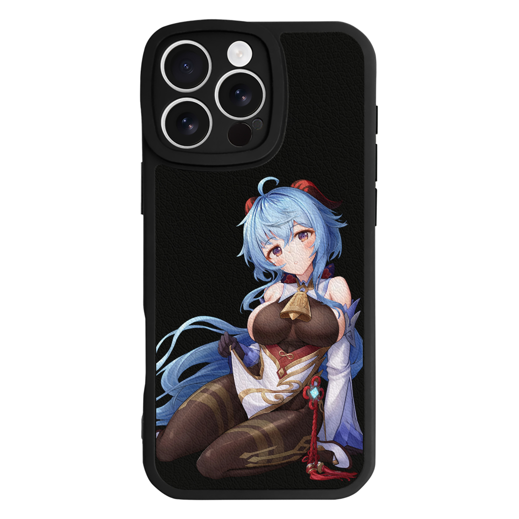 げんし神 甘雨 かんう genshin Ganyu 【iPhone 16シリーズ対応】シリコンスマホケース（レザー調） 材質：シリコン
